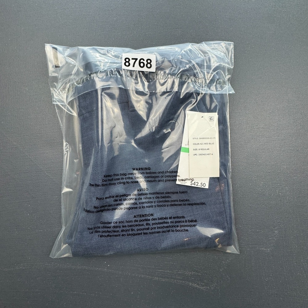 Calvin Klein Dress Pants Boys 8 Slim Fit Flat Front Stretch Navy Blue Casual NWT - Picture 11 of 11